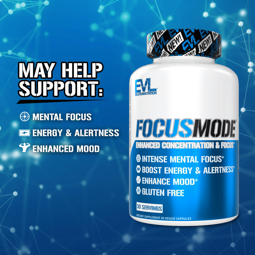 EVLution Nutrition, FocusMode®, 30 растительных капсул