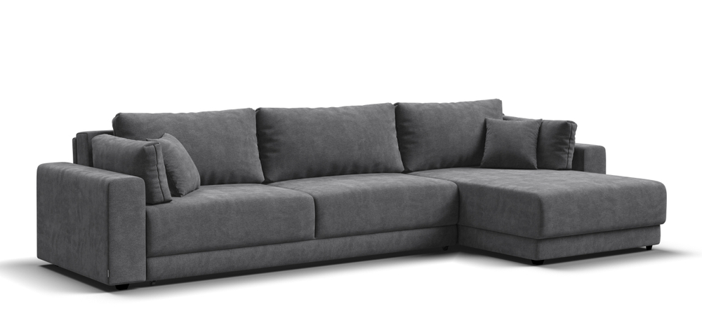 Угловой диван Босс Прайм Макс Шенилл Клауд графит