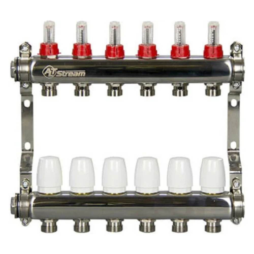 Группа коллекторная ALTSTREAM с расходомерами, сталь 1"х11х3/4"
