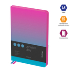 Ежедневник недатированный, А5, 136л., кожзам, Berlingo "Radiance", розовый/голубой градиент