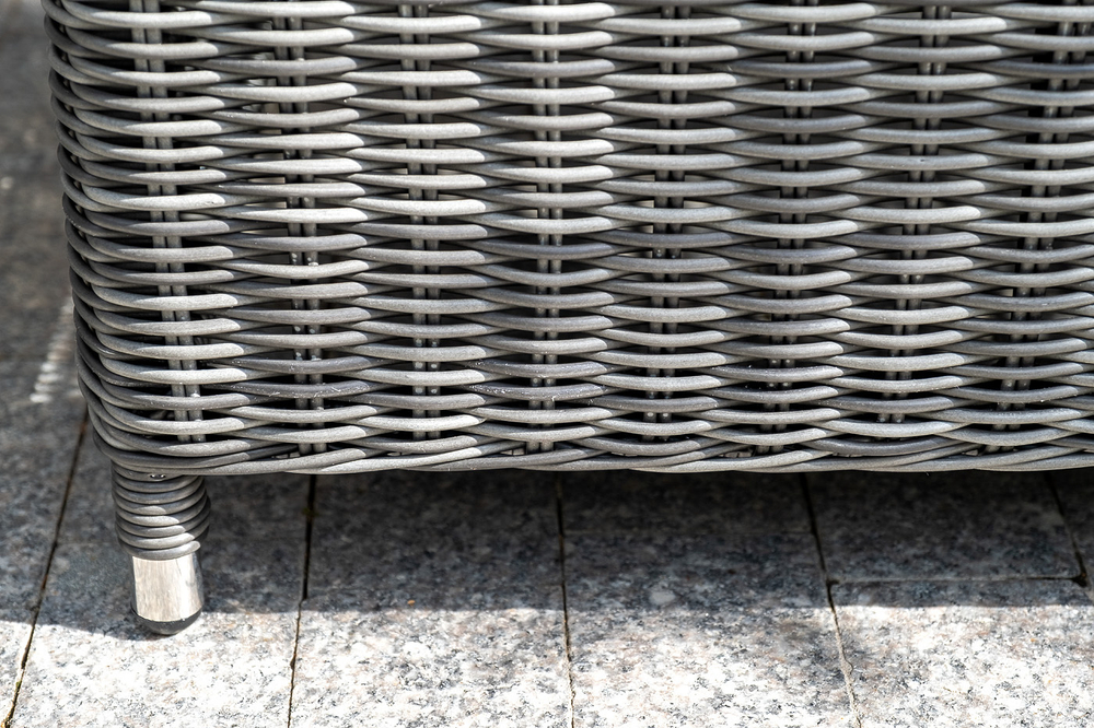 "Кон Панна" диван из искусственного ротанга двухместный, цвет графит