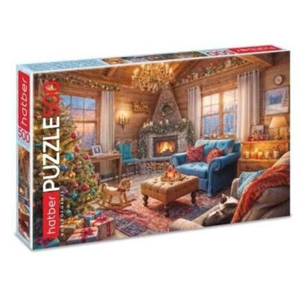 Пазлы 500 элементов 480*330мм. "Гостиная с камином"