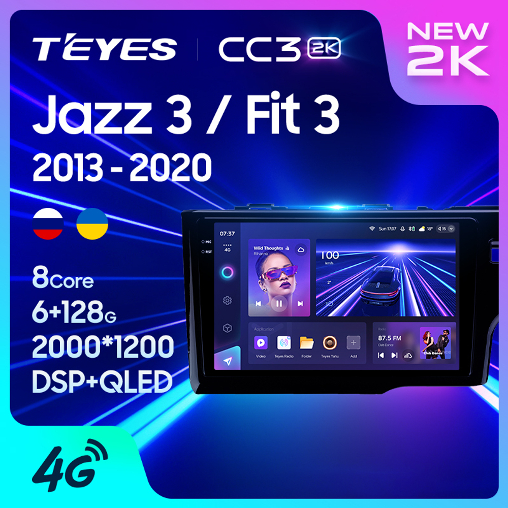Teyes CC3 2K 10,2"для Honda Fit, Jazz 3 2013-2020 (прав)