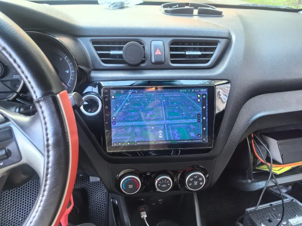 Магнитола для KIA Rio 3 2011-2017 (QB) - FarCar DX106M монитор 9" IPS на Android 13, 4+64Гб, CarPlay