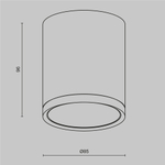 Накладной светильник Maytoni Hoop C086CM-GX53-MRD-B