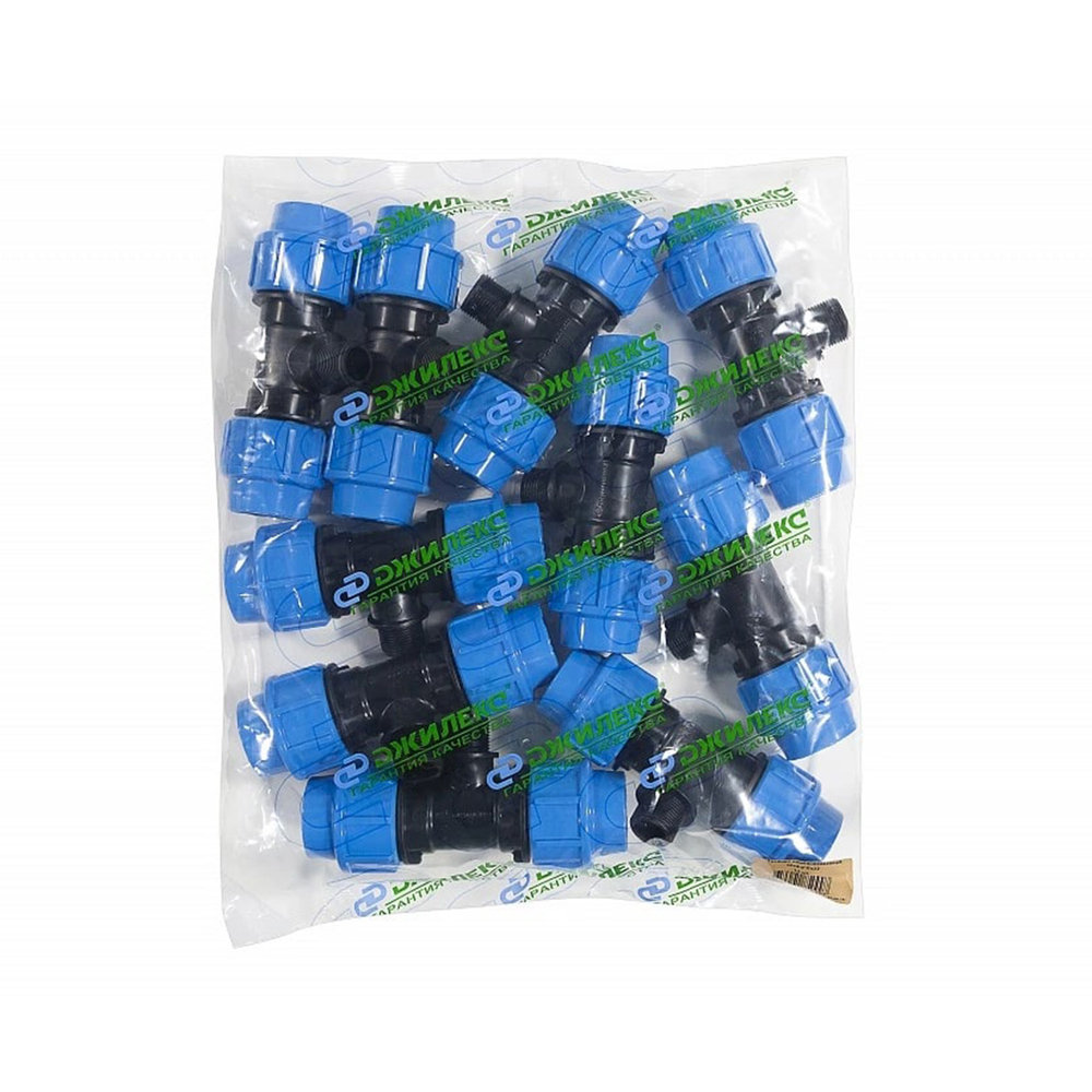 Тройник комбинированный полипропиленовый Джилекс, с наружной резьбой, 32 x 3/4" П x 32 мм