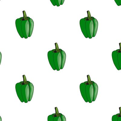 зелёные перцы на белом