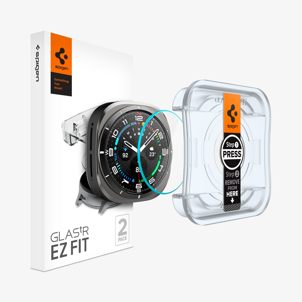 Стекло Spigen GLAS.TR ”EZ-FIT” 2-PACK GALAXY WATCH ULTRA (47 MM) CLEAR