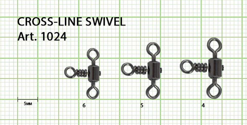 Вертлюг цилиндрический на три направления Fish Season 1024