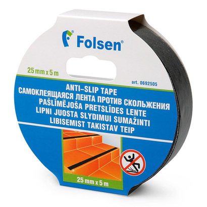 Противоскользящая абразивная клейкая лента Folsen® 069, чёрная