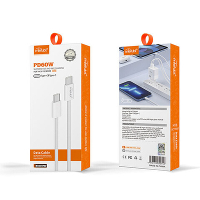 Кабель Mietubl MTB-DCTTPD07 Type-C-Type-C PD60W 3A 1м TPE White