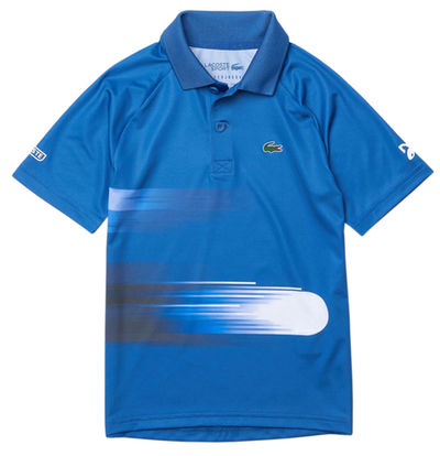 Футболка для мальчика теннисная Lacoste SPORT Boys Printed Polo - blue