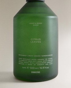 Zara Home Жидкое мыло Citrus Leaves 500 мл для рук и тела, парфюмированное, аромат свежий цитрусовый