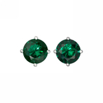 Серьги пусеты Emerald S