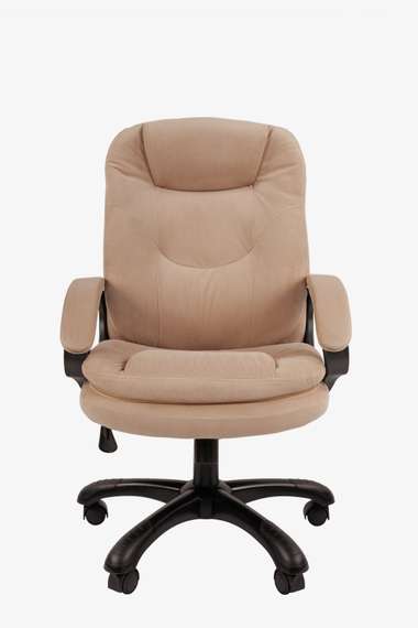 Кресло Chairman Home 668 Россия ткань Т-6 бежевый (черный пластик)