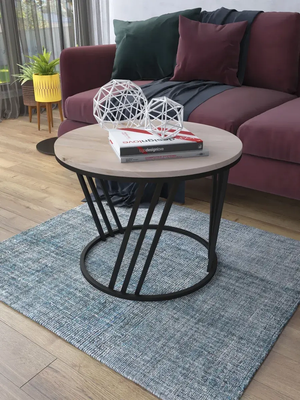 Журнальный стол Адидас - ЧД - МДФ в ПВХ