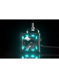 Светодиодные фары дальнего света AURORA 76x76 мм 30W с RGB подсветкой