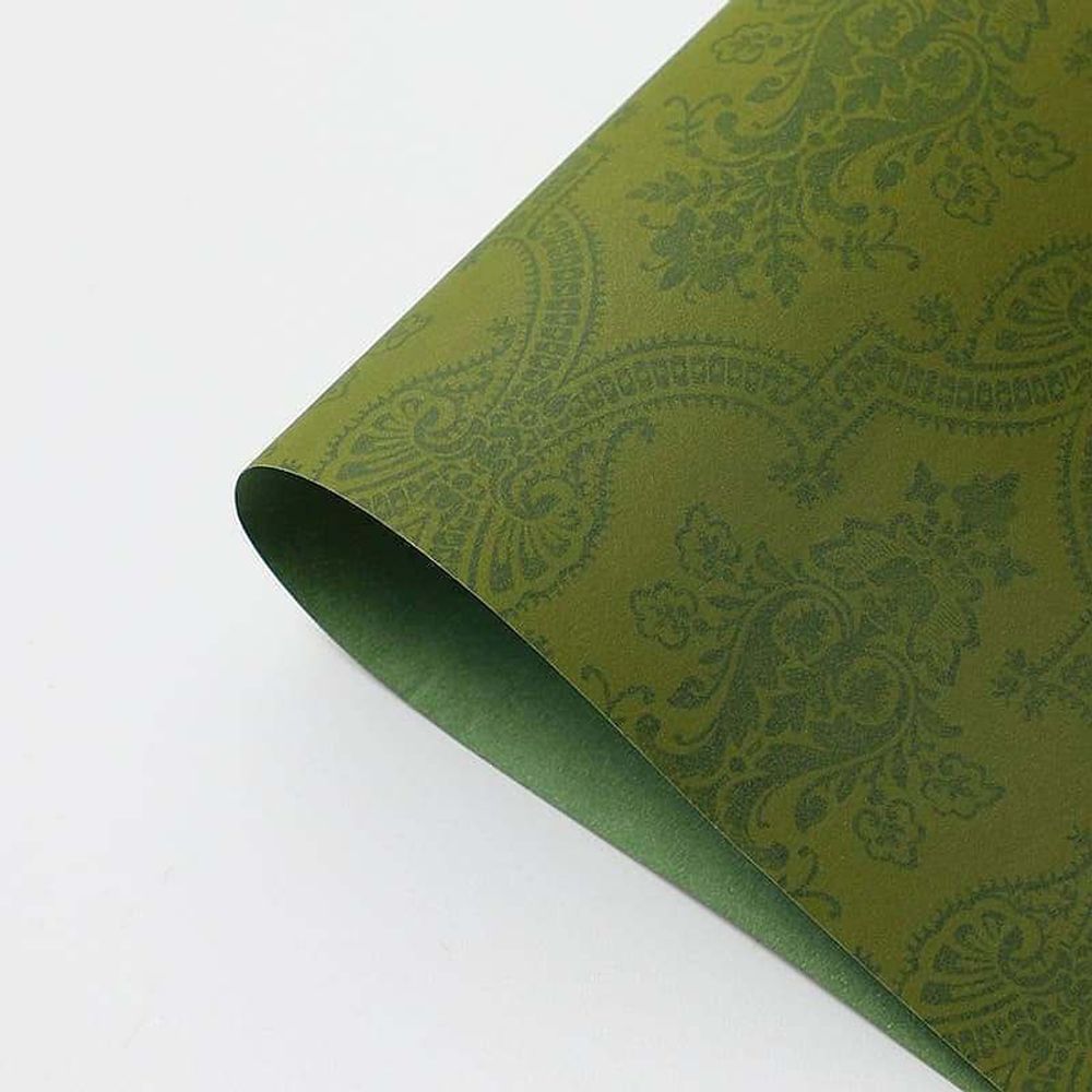 Пленка перламутр ОРНАМЕНТ 58см*10м ЗЕЛЕНЫЙ
