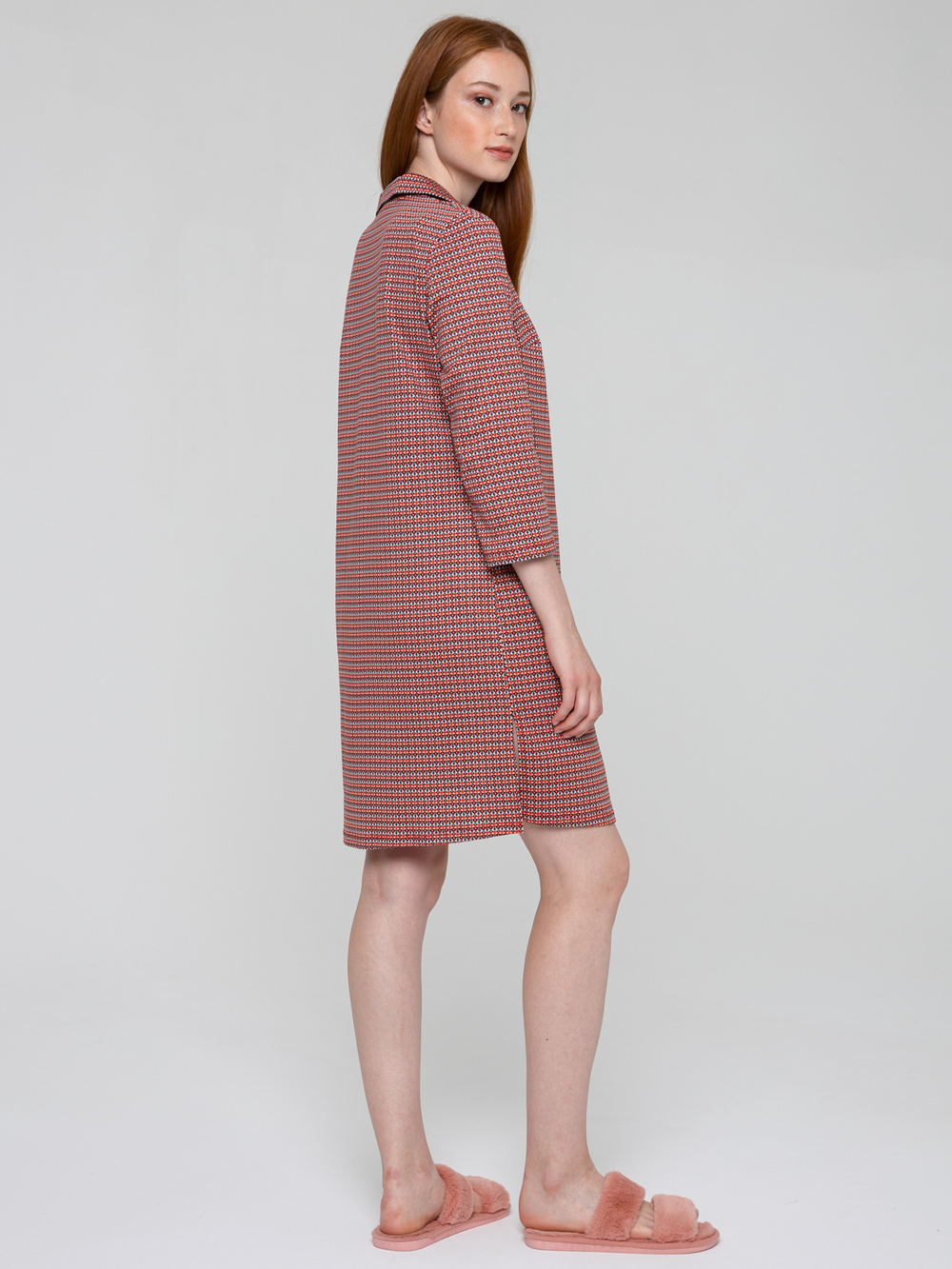 Туника Д-023/оранжевый-геометрия