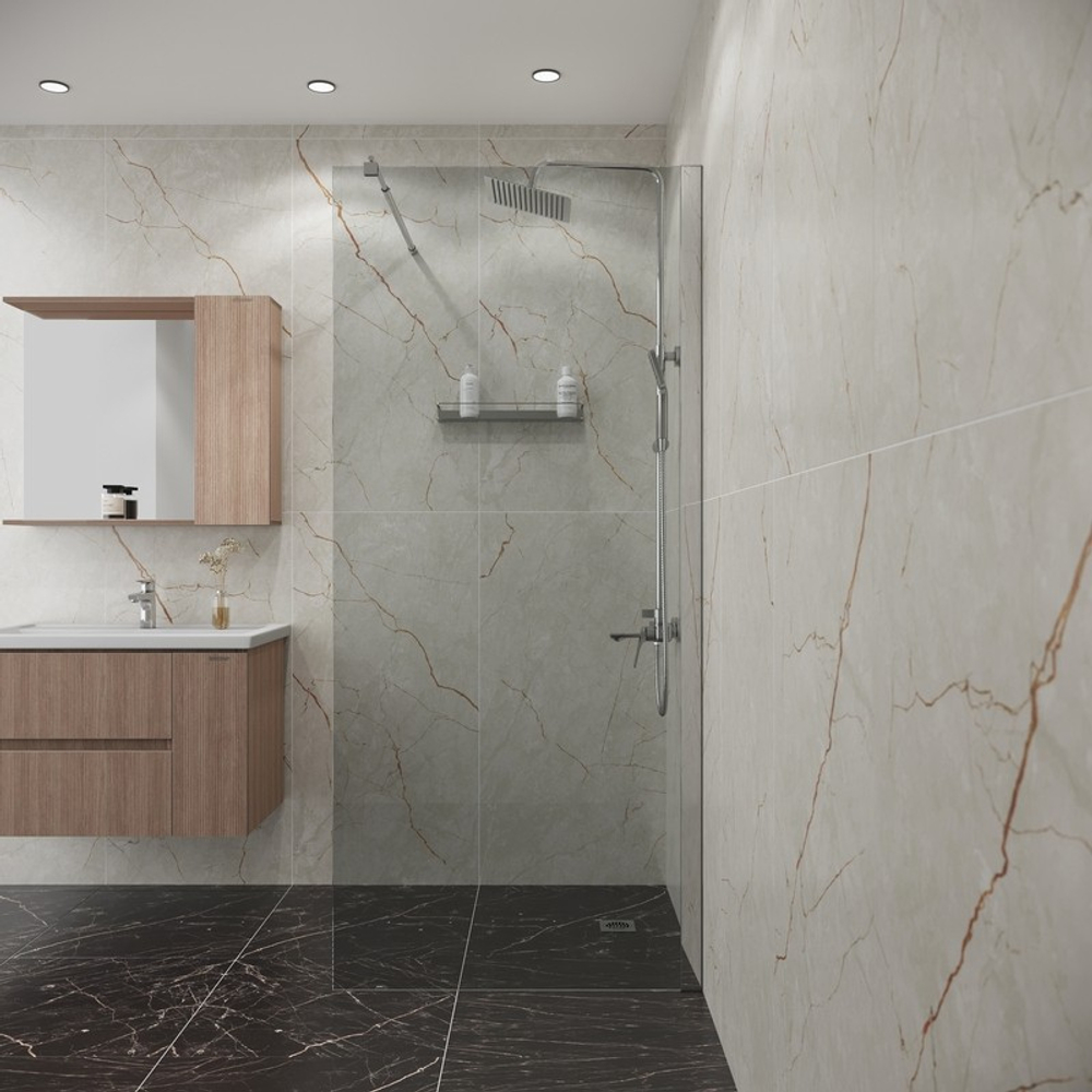 Душевая перегородка Niagara Eco NG-531-80 (80х190) хром,стекло прозрачное,1 место