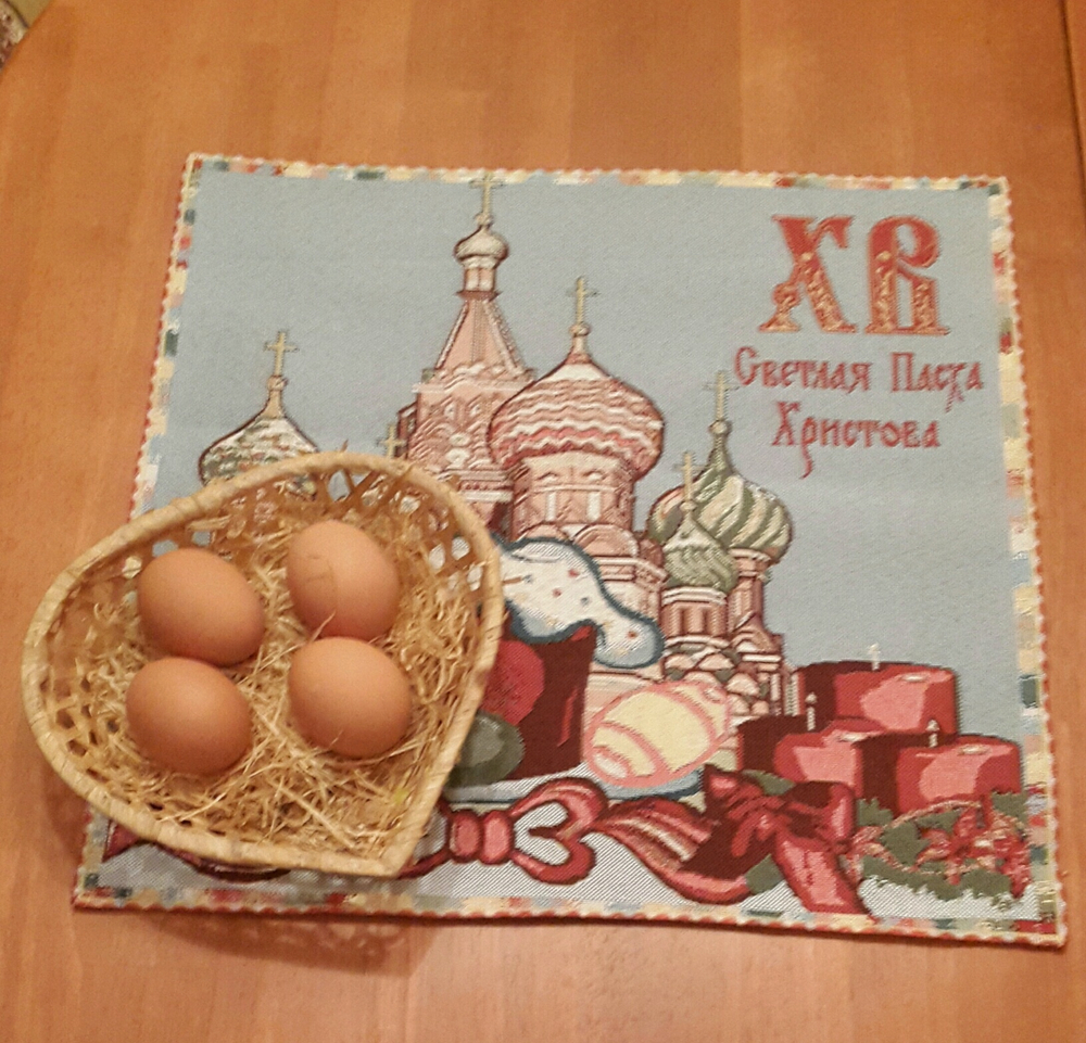 Набор декоративных гобеленовых салфеток (40*40) - 3 шт. Светлая Пасха