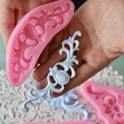 Молды силиконовые для творчества "Набор 3 молда. Лепнина 2" / Форма для лепки из полимерной глины вензели, для мыла и воска / Форма для мыла