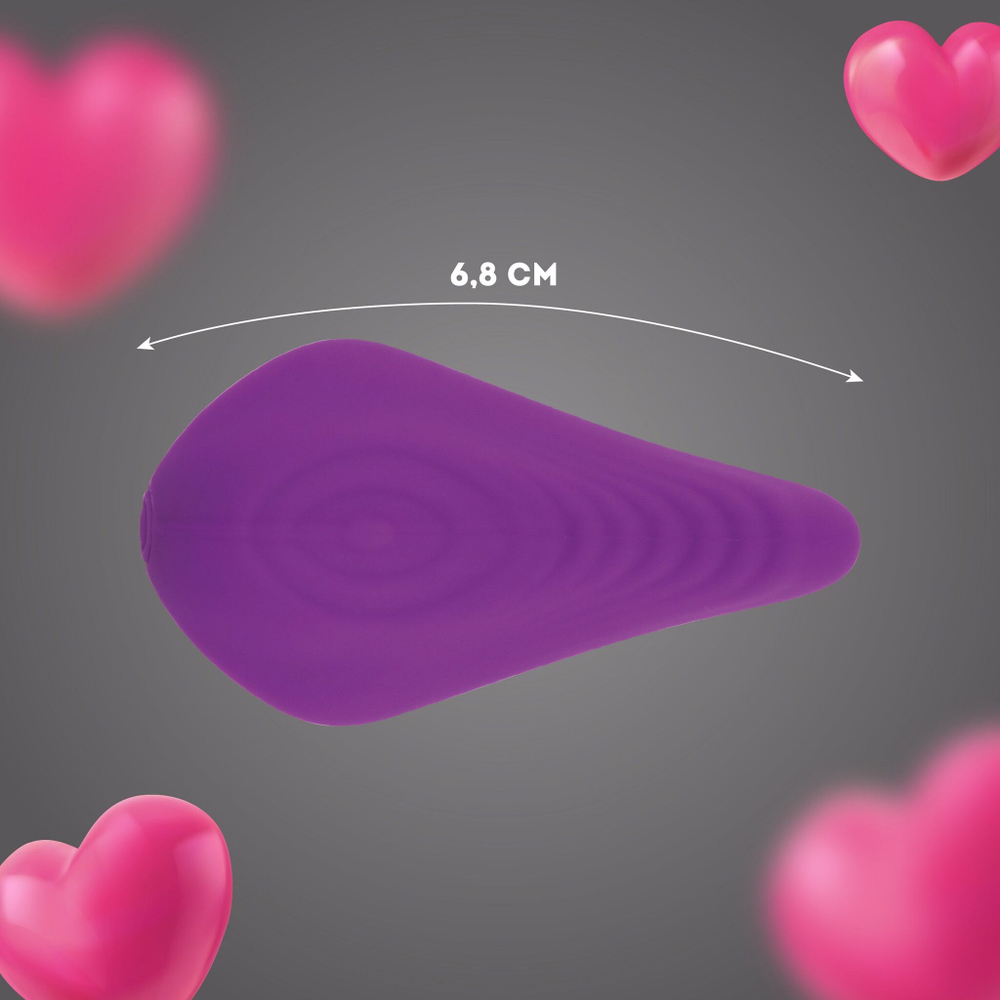 Фиолетовая силиконовая насадка на палец с вибропулей (Цвет: фиолетовый)