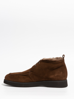 Замшевые ботинки Luca Guerrini 11543 коричневые на меху