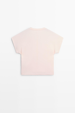 Massimo Dutti Хлопковая футболка, розовый