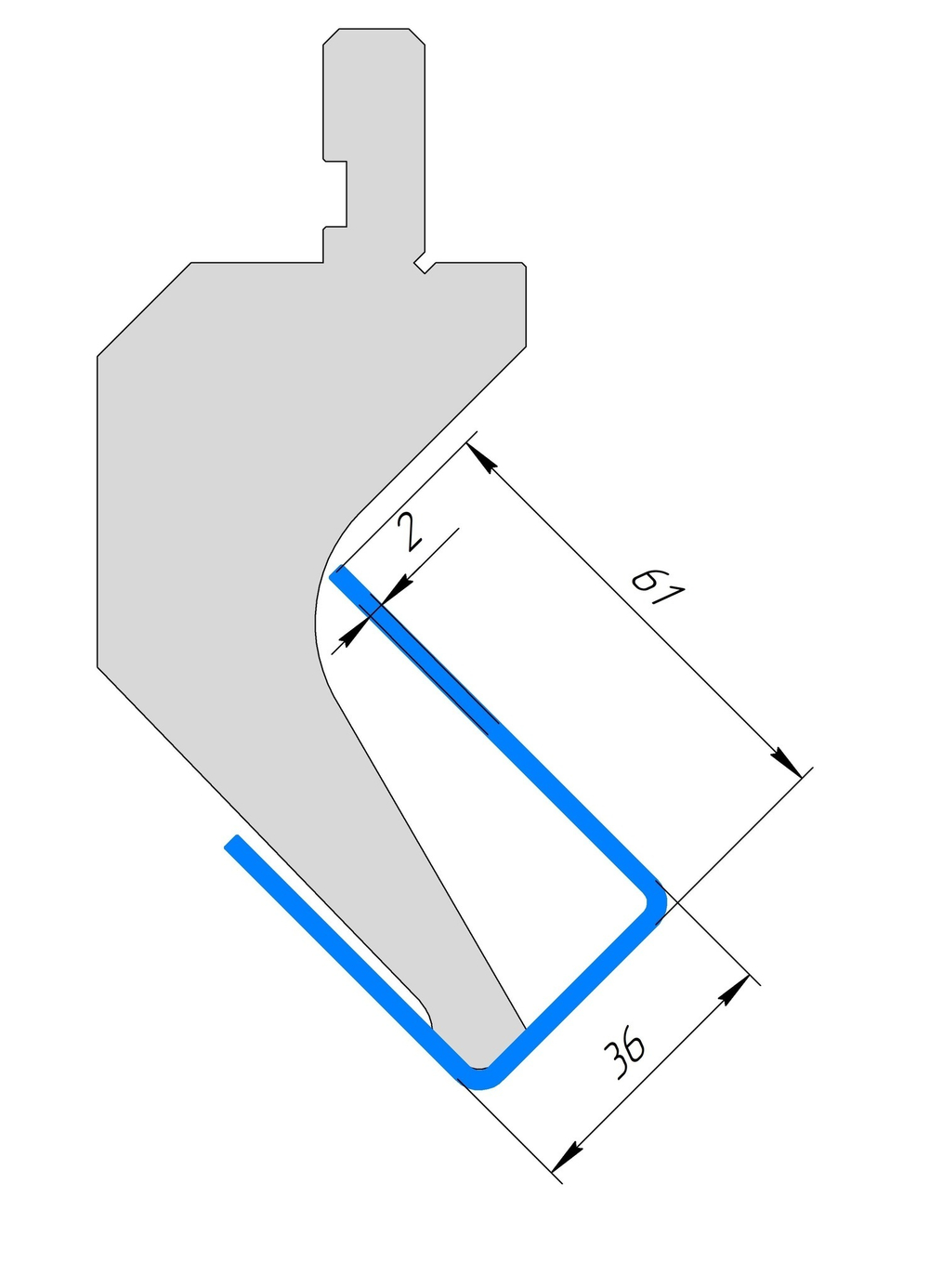 Пуансон AP 1018 88° H103,50 R3