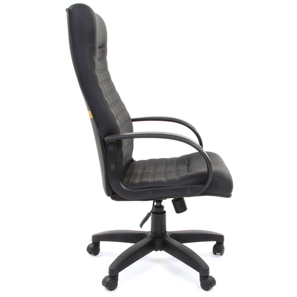 Кресло руководителя Chairman 480 LT, PL, экокожа черная, механизм качания