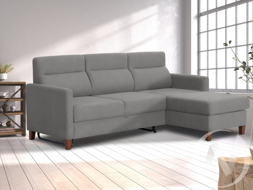 Диван угловой Марсель (ДУ) FROZEN 05 (серый с мелкими разводами)