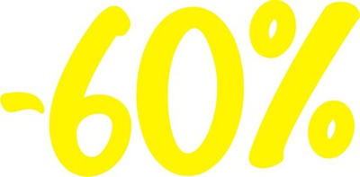 Наклейка "-60%" без фона