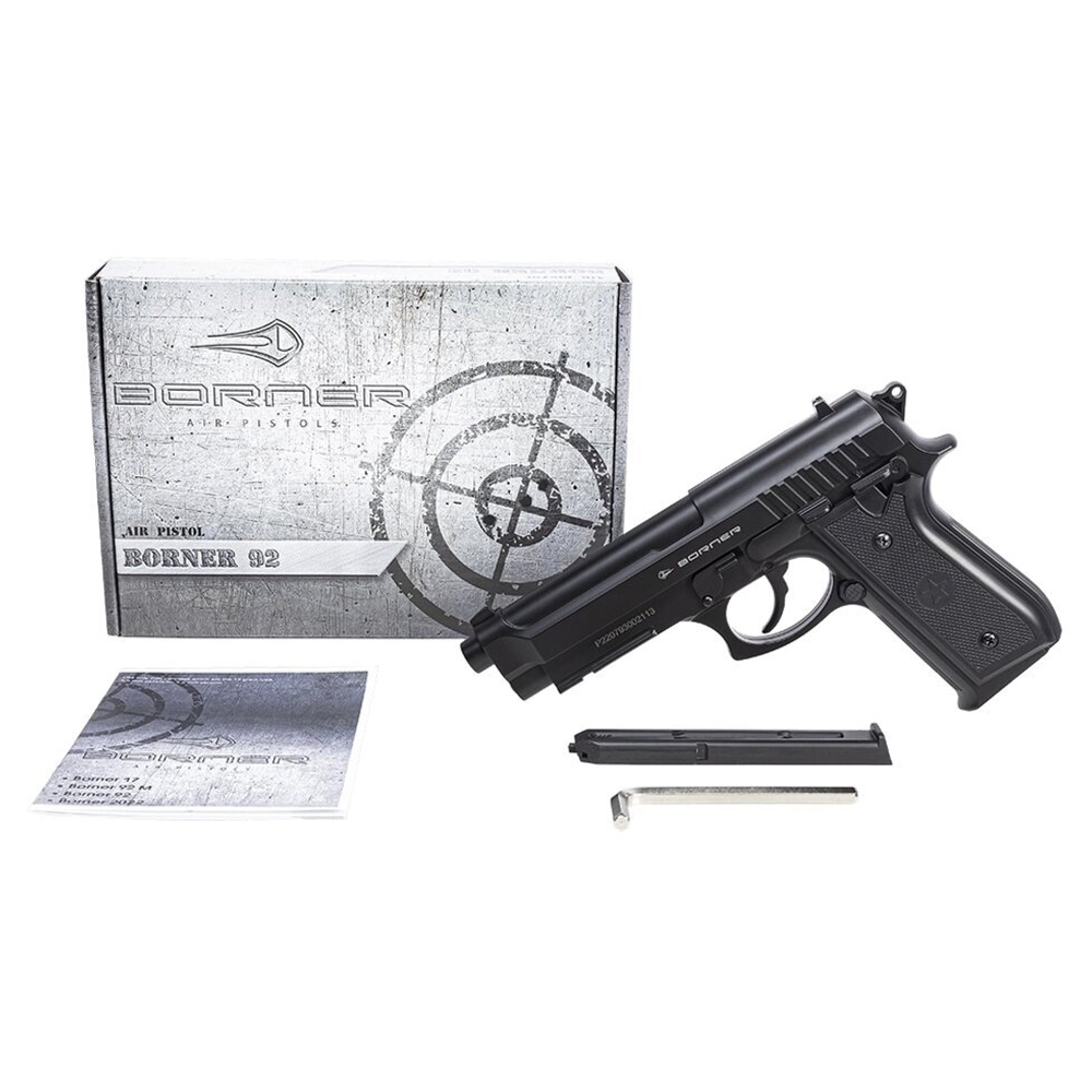 Пистолет пневматический Borner 92 (Beretta 92), кал. 4,5 мм