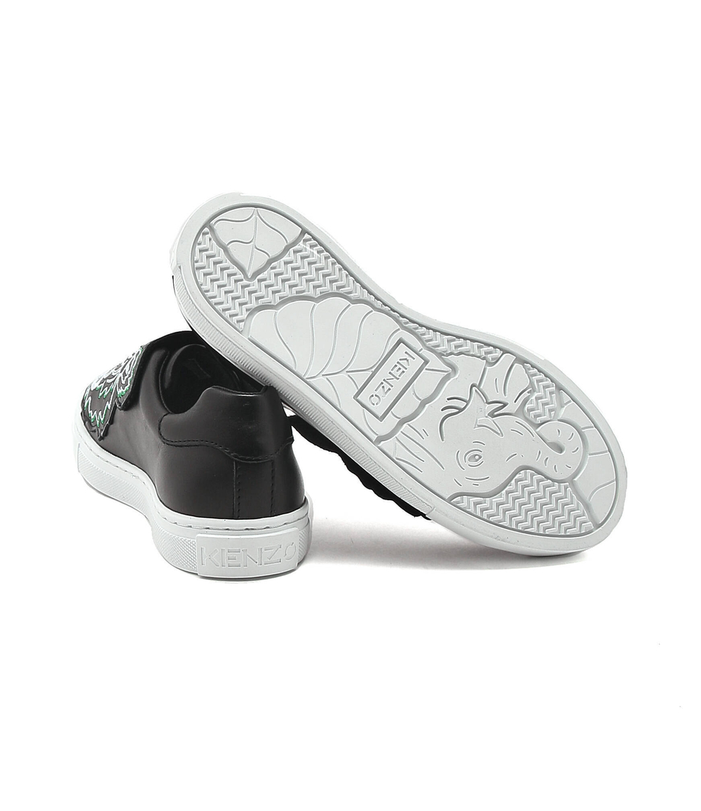 Кожаные кроссовки KENZO KIDS - черный(K59055)