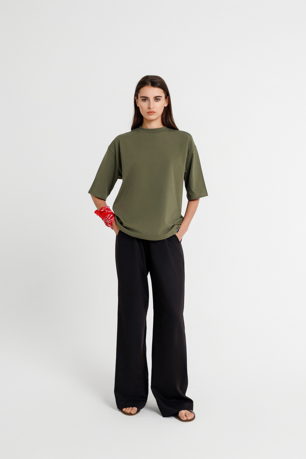 Футболка oversize хаки