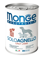 Влажный корм Monge Dog Monoprotein для собак, паштет из ягненка 400 г