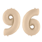 Шар фольгированный Цифра 9 101 см (Бежевый)