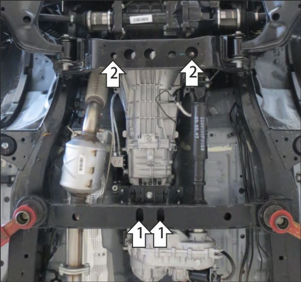 Защита алюминиевая 4 мм КПП для JAC T8 Motodor.348303