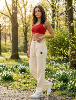 Брюки молочные спортшик весенняя коллекция