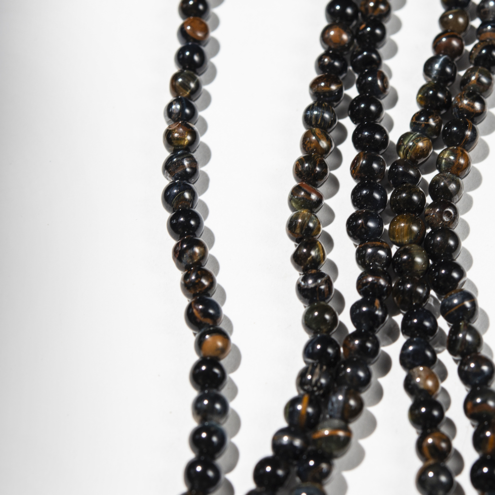 Микс тигрового и соколиного глаза эконом, натуральный, 6мм, шар