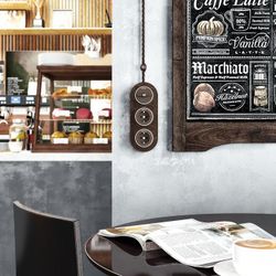 Выключатель двухклавишный с корпусом Werkel Vintage (мокко матовый/хром) W5822052