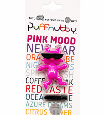 Ароматизатор для автомобиля PUFFNUTTY PINK MOOD/ РОЗОВОЕ НАСТРОЕНИЕ (фуксия)