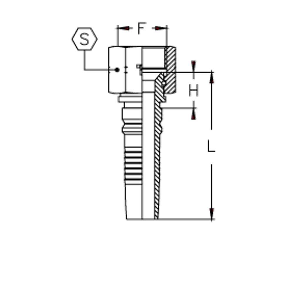 Фитинг DN 20 JIC (Г) 1.3/16 Interlock