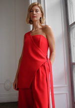 Жилет асимметричный миди