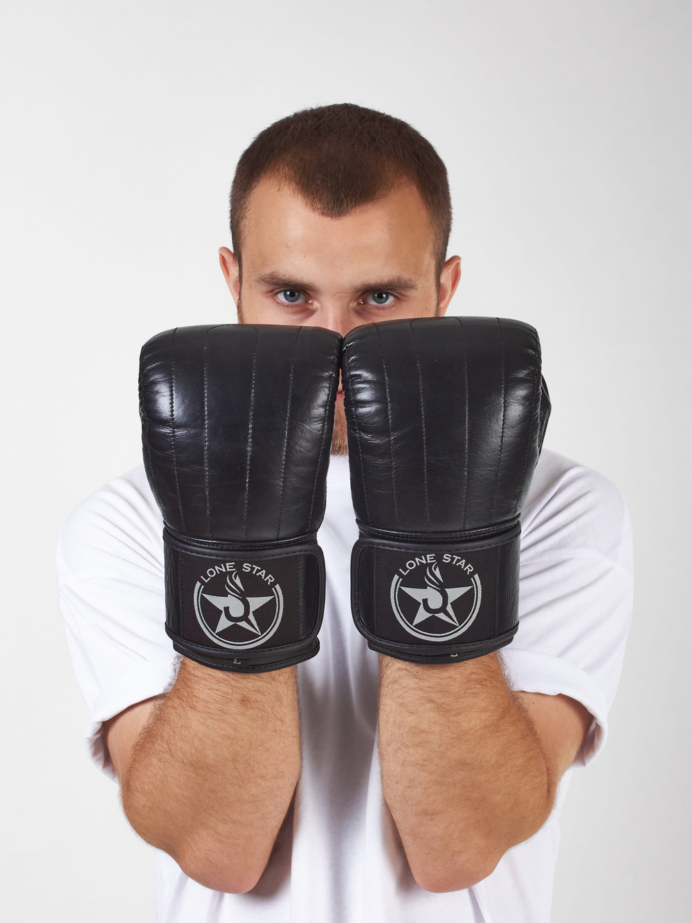 Перчатки снарядные LONE STAR на липучке, LEATHER