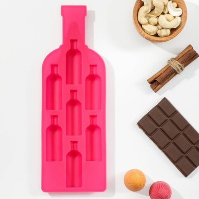 Форма для льда и кондитерских украшений "Бутылка", 22,5*8 см, 7 ячеек