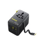 Зарядное устройство Baseus EnerCore CG11 Universal Travel 2AC+2U+2C+Retractable-C 70W
