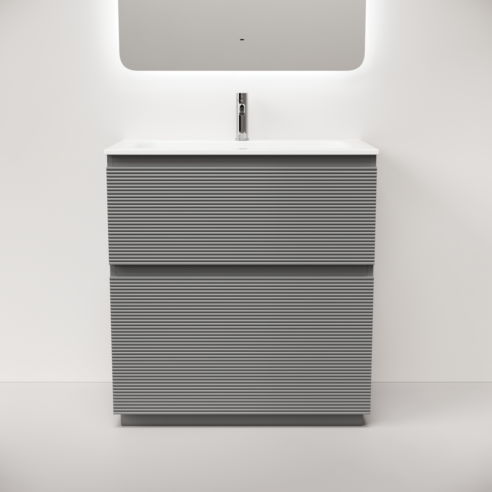 Тумба напольная Sancos Folk Floor 790х445х850, c двумя ящиками оснащенными доводчиками, Ergraut soft, арт.FL80FES