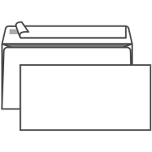 Конверт E65, OfficeSpace, 110*220мм, б/подсказа, б/окна, отр. лента, внутренняя запечатка